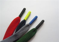Decoration Nylon Bright Colored Shoe Laces Flat With Mental Tip