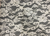 Beauty Chemical Lace Fabric / Cupion Lace Fabric With Polyester / Cotton Material